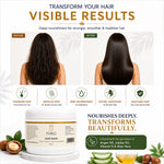 PelliQ Hair Mask with Jojoba Oil, Argan Oil & Vitamin E | Deep Conditioning & Repair | All Hair Types | 200 g