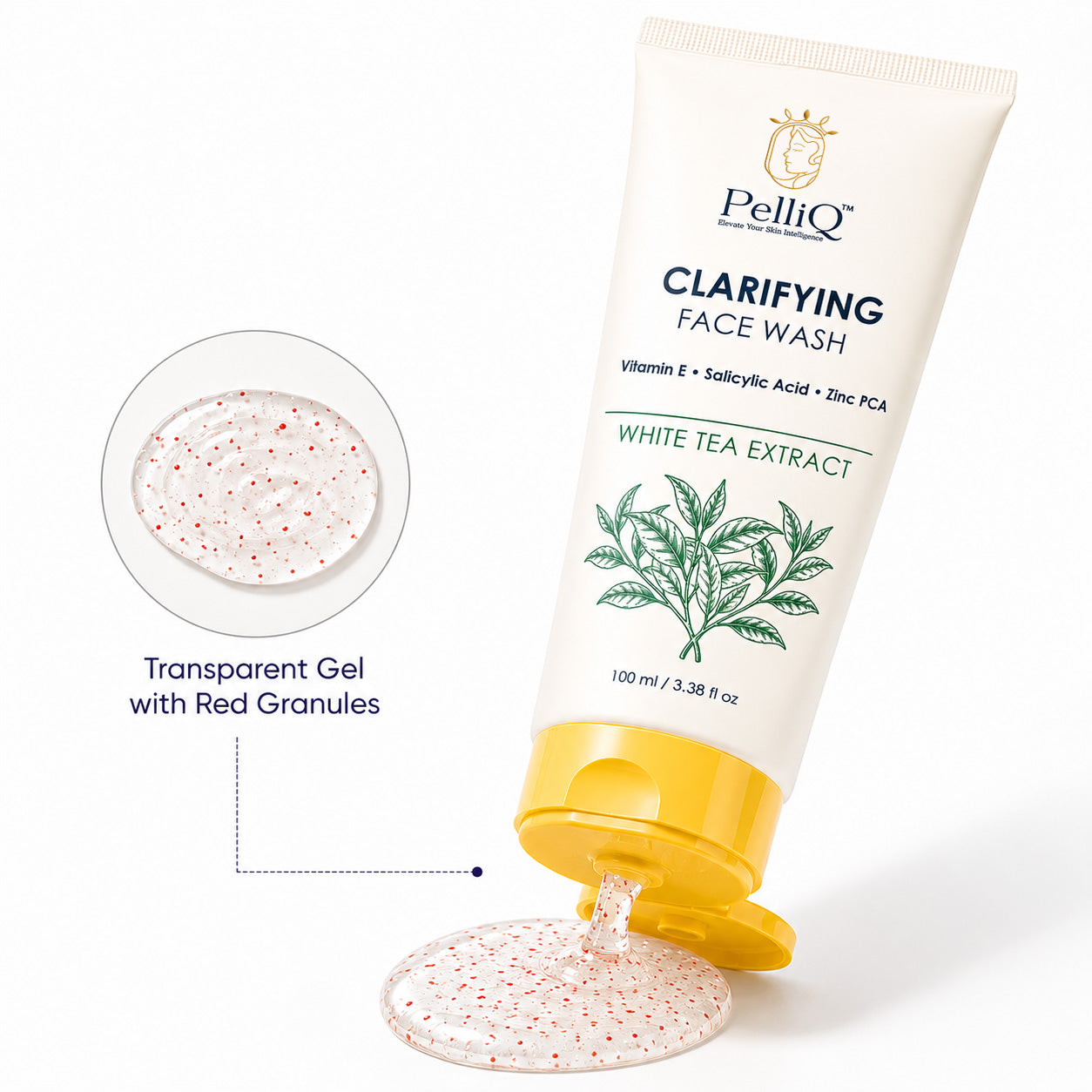 PelliQ Salicylic Acid Face Wash – 2% BHA Cleanser for Acne & Oil Control (100 ml)