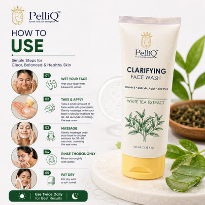 PelliQ Salicylic Acid Face Wash – 2% BHA Cleanser for Acne & Oil Control (100 ml)